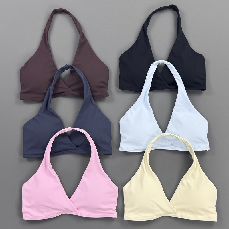 Sports Bra Racerback - Gym Top Women Halter Neck Sports