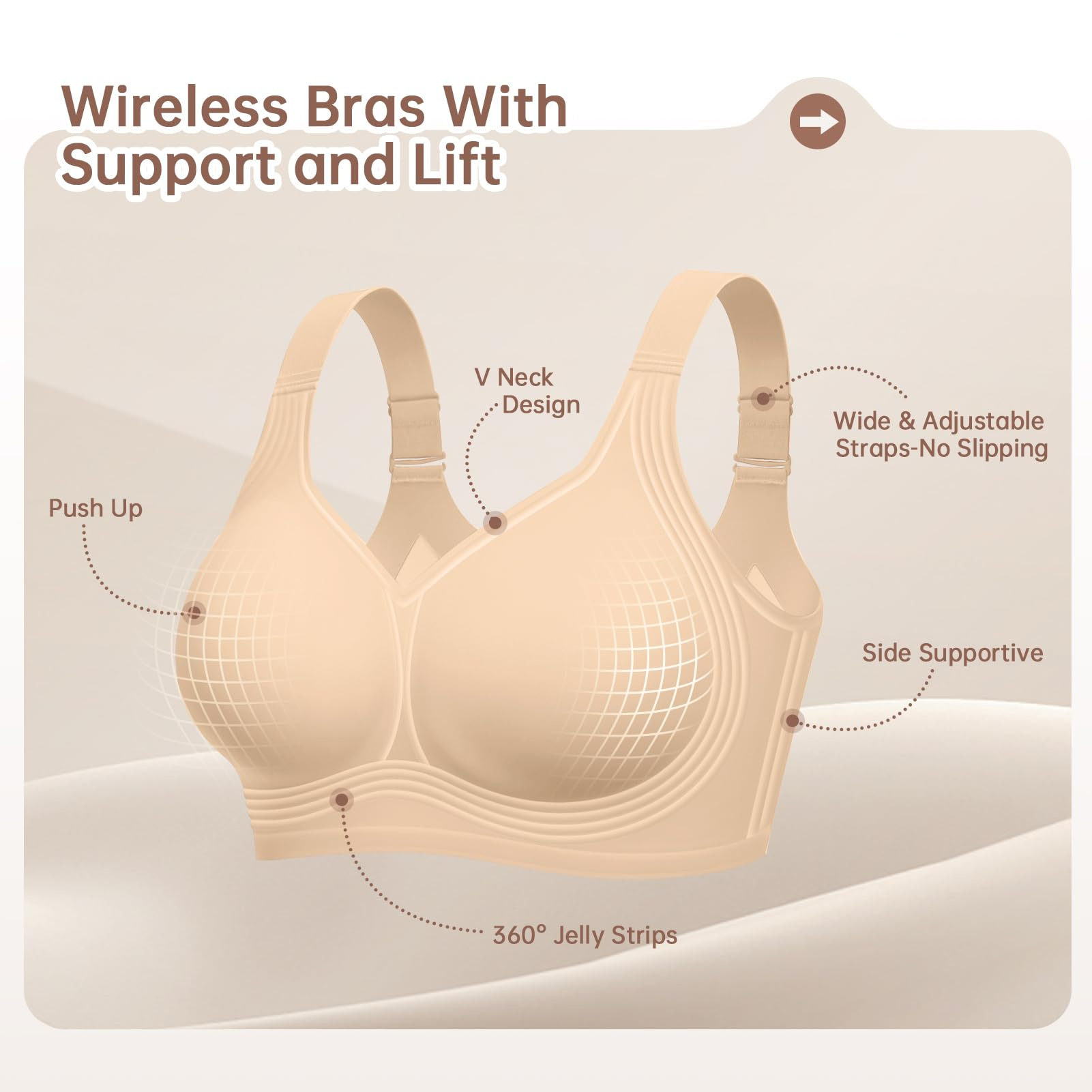 Plus Size Wireless Bra for Wom - огляд і ціна Full Coverage Bra