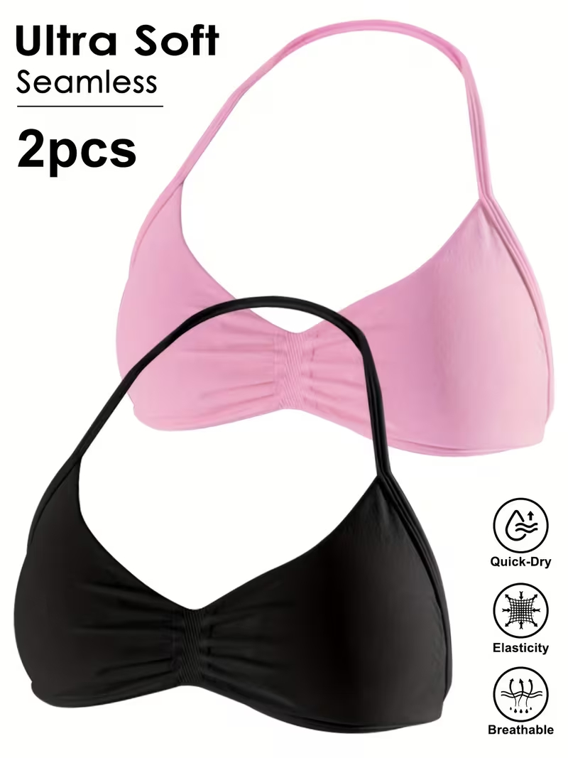 2pcs Seamless Sexy Open Back G - огляд і ціна Sports Bra Racerback